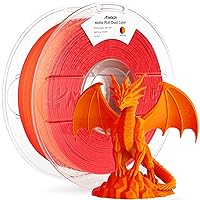 Vista 25 de AMOLEN - Paquete de 4 carretes de filamento de ácido poliláctico de seda para impresora 3D, brillante, bicolor, 1/16 de pulg./1.75 mm, azul Verde