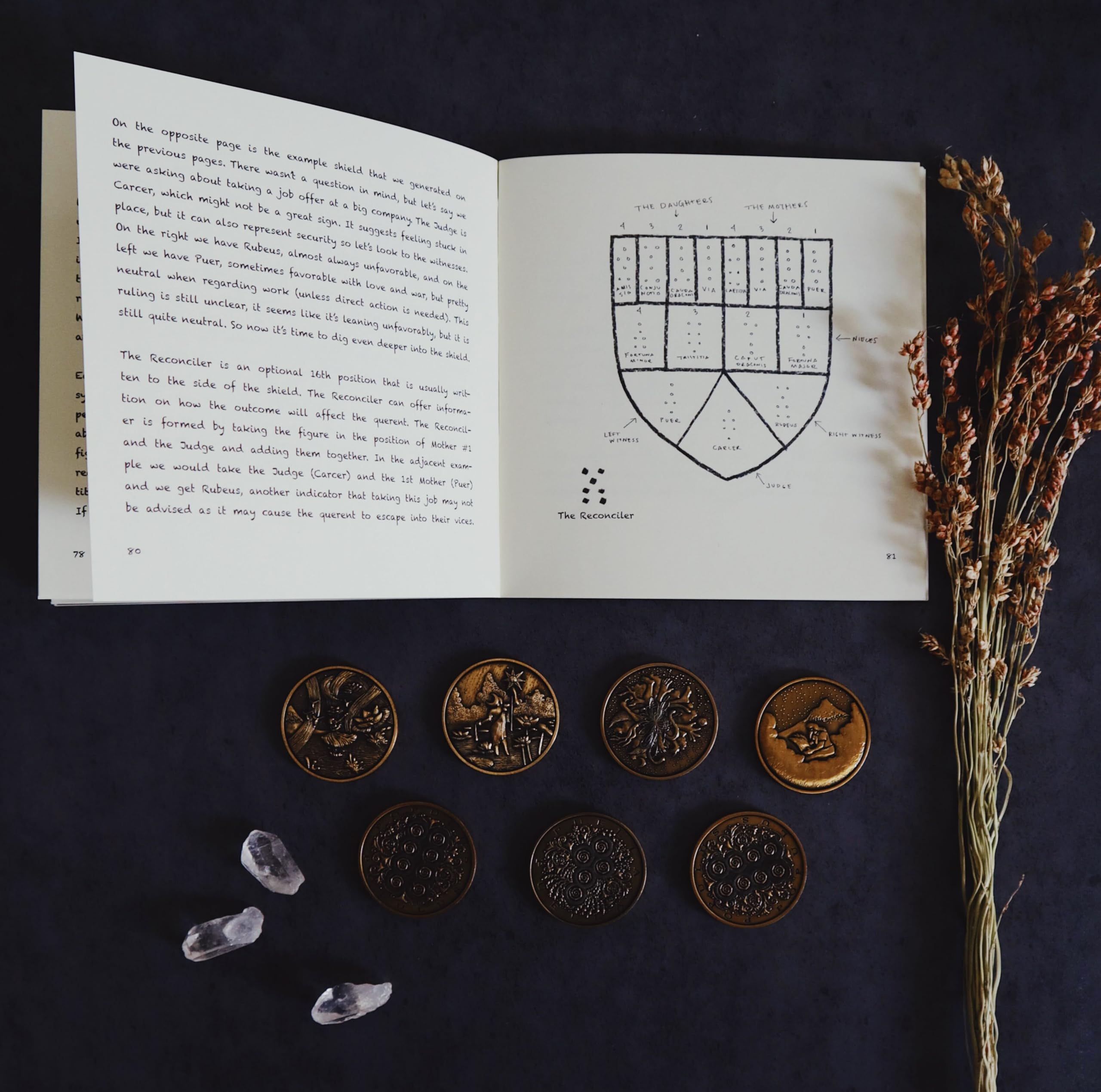 Amazon.com: Geomantic Visions Geomancy Divination 硬幣學習工具附紀念盒附指南本James R.  EADS : 玩具和遊戲