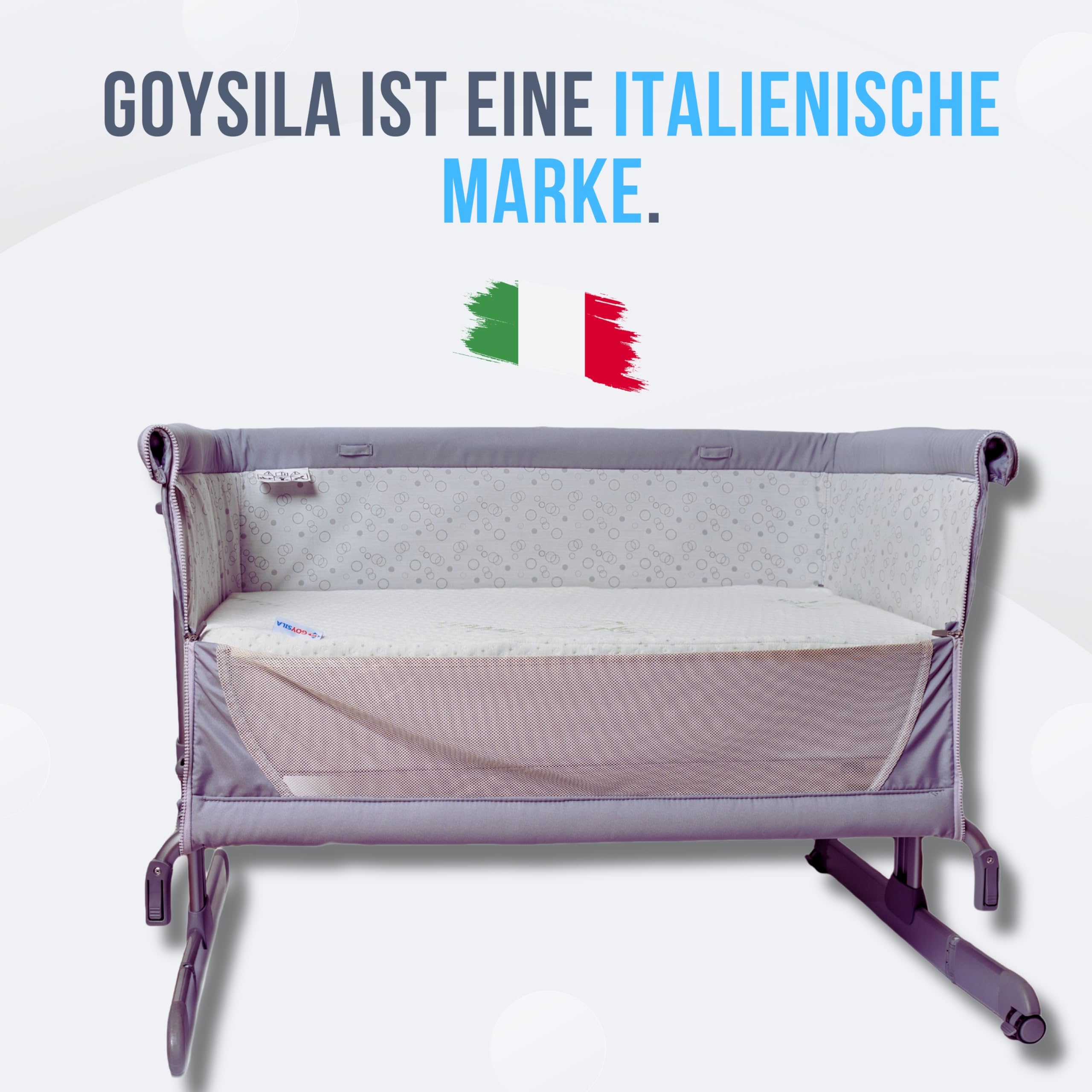 GOYSILA Babymatratze 83x50x7 cm Beistellbett Matratze Atmungsaktiv Anti Erstickung Kompatibel mit Chicco Next2Me Magic Lullago Kinderkraft UNO Cam Cullami Hauck Babybett Oeko-Tex Zertifiziert
