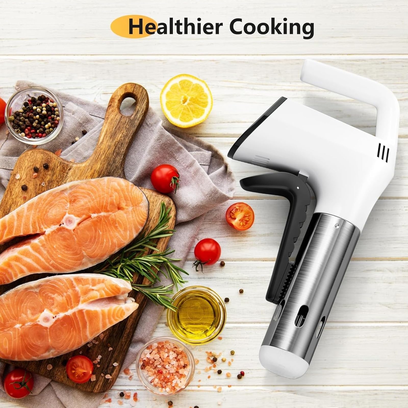 Sous Vide Cooker - Circulador inteligente de inmersión 1100W con pantalla LED, kit completo con tanque de agua de 11L, bomba de vacío, 10 bolsas y clips para un control preciso de la temperatura