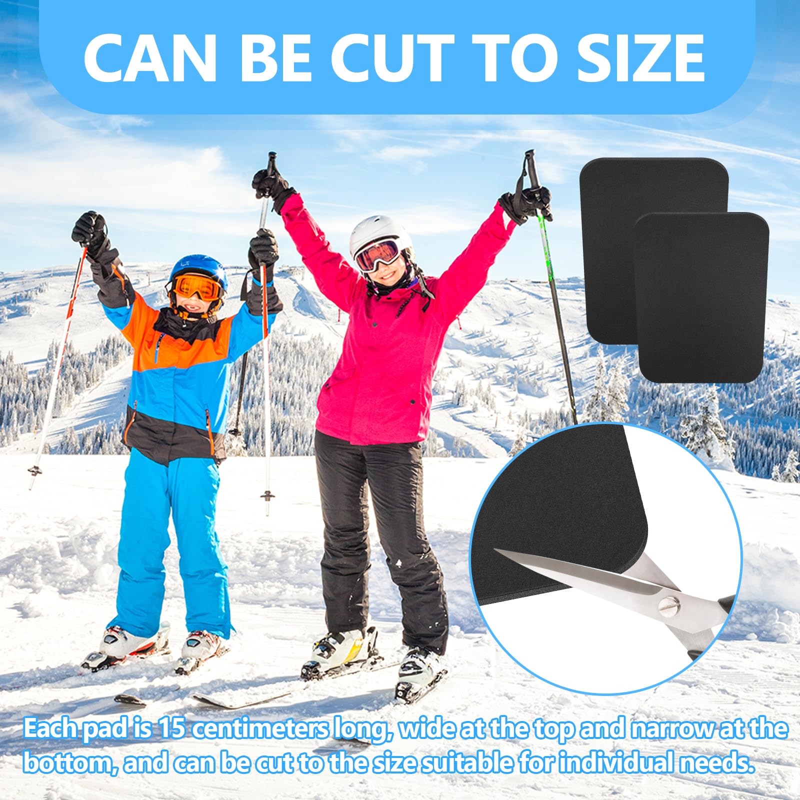 Lot de 4 protège-tibias snowboard en mousse épaisse pour chaussures de ski et snowboard
