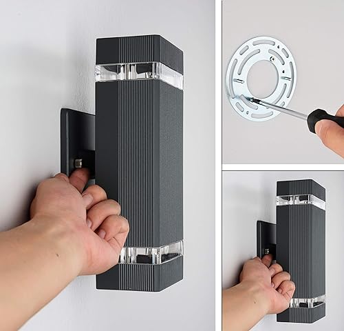 Miniatura 5 de LMP LED luz de pared cuadrada, luces al aire libre, cuerpo de aluminio impermeable, 3000k 5W con certificado ETL