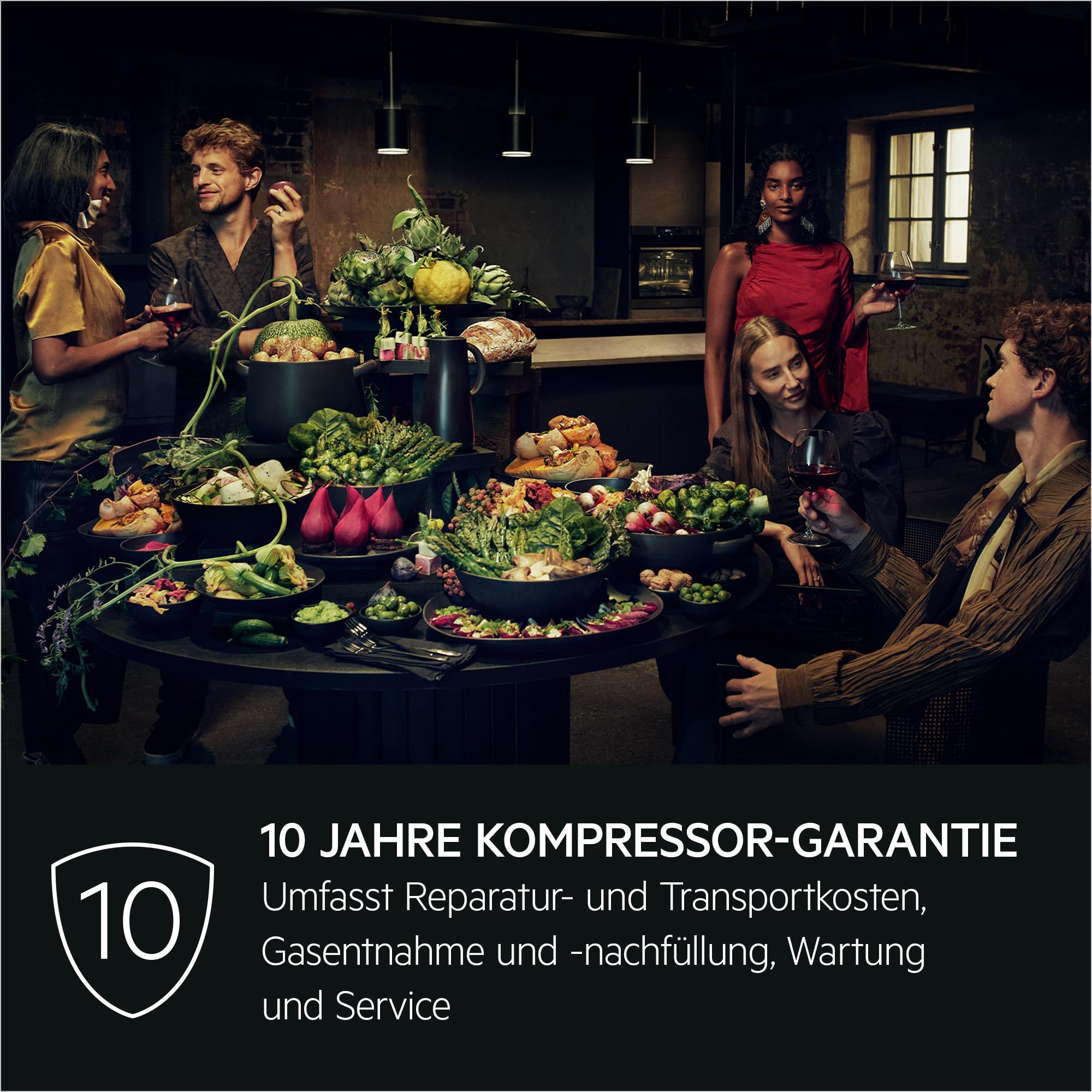 AEG Einbau-Kühl-Gefrier-Kombination 178cm, Serie 6000 TwinTech: NoFrost Abtauautomatik dank getrenntem Kühl- 195L & Gefrierraum 62L, LED-Display, Schnell-Gefrieren, Türalarm, Schlepptür, TSC6N183ES