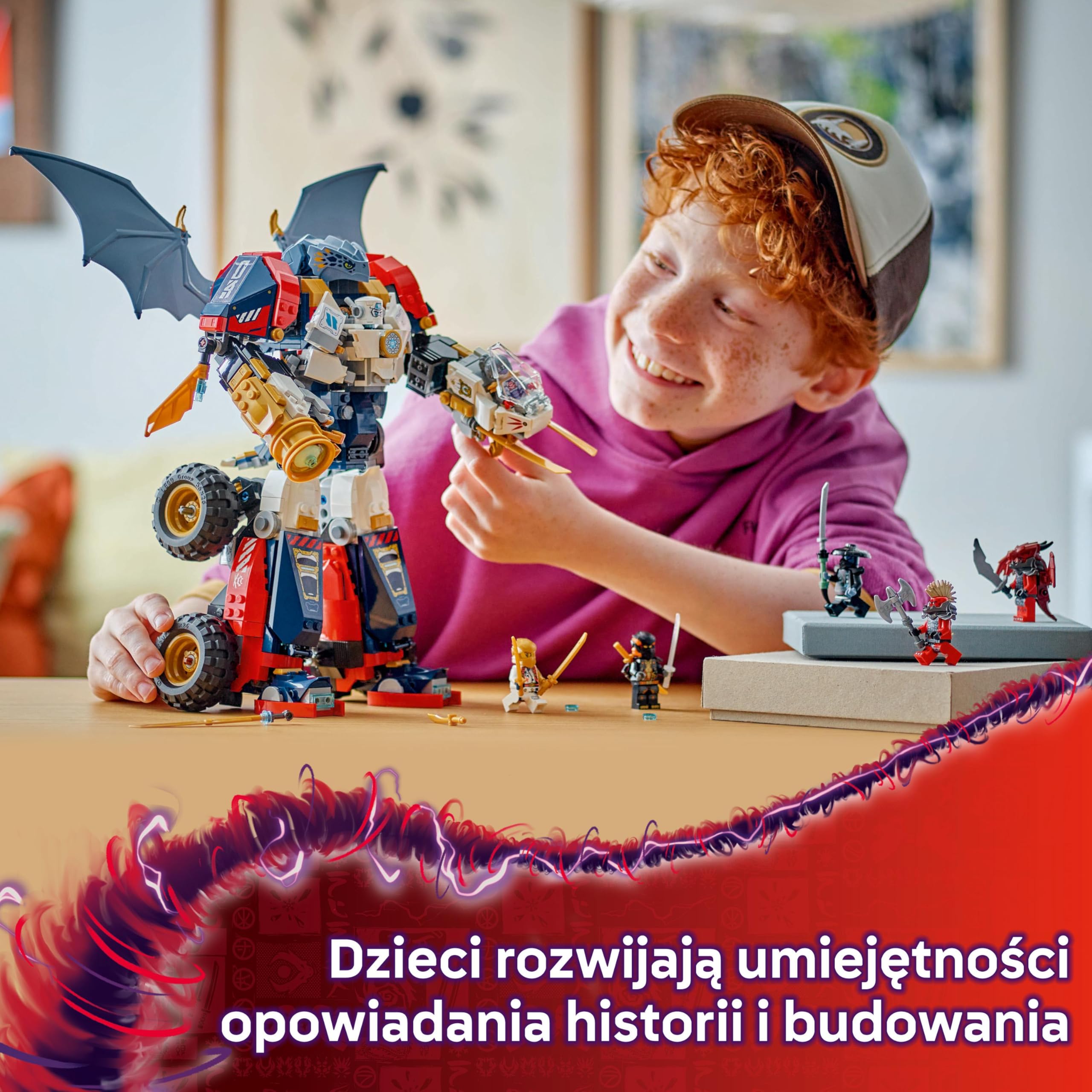 LEGO NINJAGO Wielofunkcyjny ultramech Zane’a 71834 | mech ninja, zabawka akcji, prezent dla chłopca i dziewczynki 9+, bitwa ninja, 1187 elementów