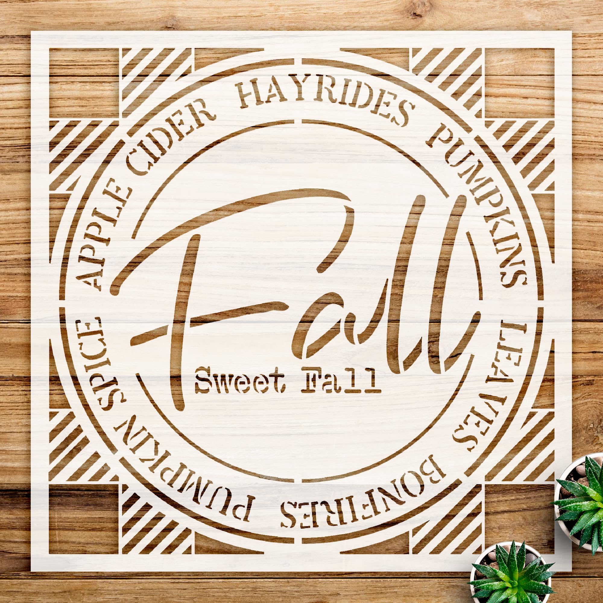 Buffalo Plaid Stencil Pattern for Wood Signs and Furniture, Reusable Mylar Template for Home Decor and Craft Projects - Size A1 (23.4