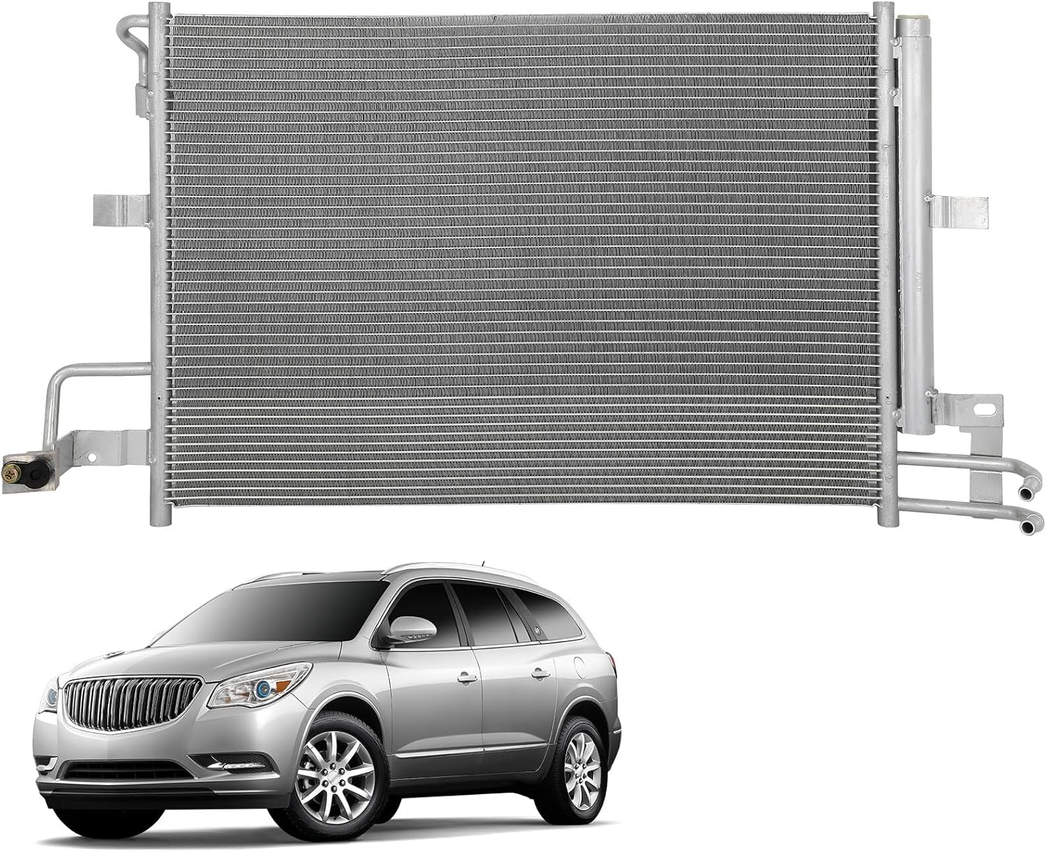 OCPTY AC Condenser Compatible with 2011-2019 for Ford Explorer | 2014-2018 for Ford Police Interceptor Utility, Replace 7-3911, 3911 Condensers Air Conditioning Condenser