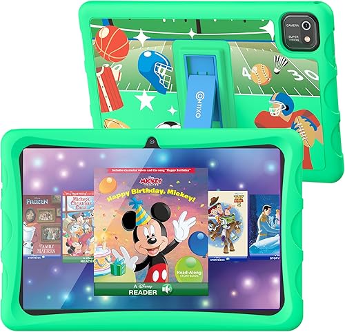 Contixo Tableta para niños de 10 pulgadas, tableta de aprendizaje Android K103 con 80 libros de cuentos exclusivos de Disney (valor de $350),