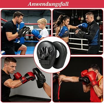 1 Paar Pratzen Boxen PU Handpratzen Boxen Kickboxen Boxpratzen Schlagpolster für Muay Thai Taekwondo Karate Kampfsport und Boxtraining