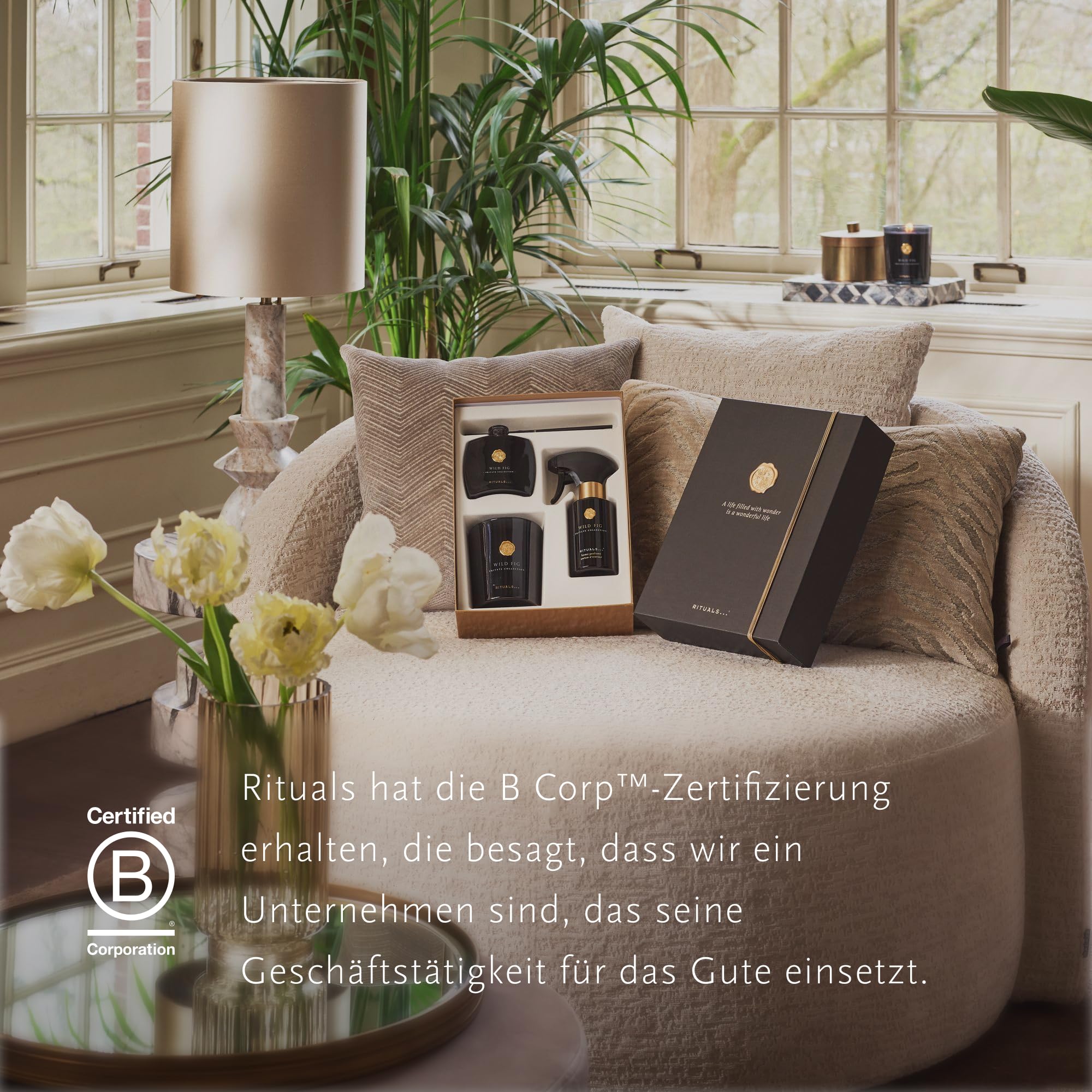 RITUALS Geschenkset Wild Fig Large – luxuriöse Raumdüfte aus der Private Collection – Aromatherapie-Geschenkbox mit Raumparfüm, Duftkerze und Duftstäbchen