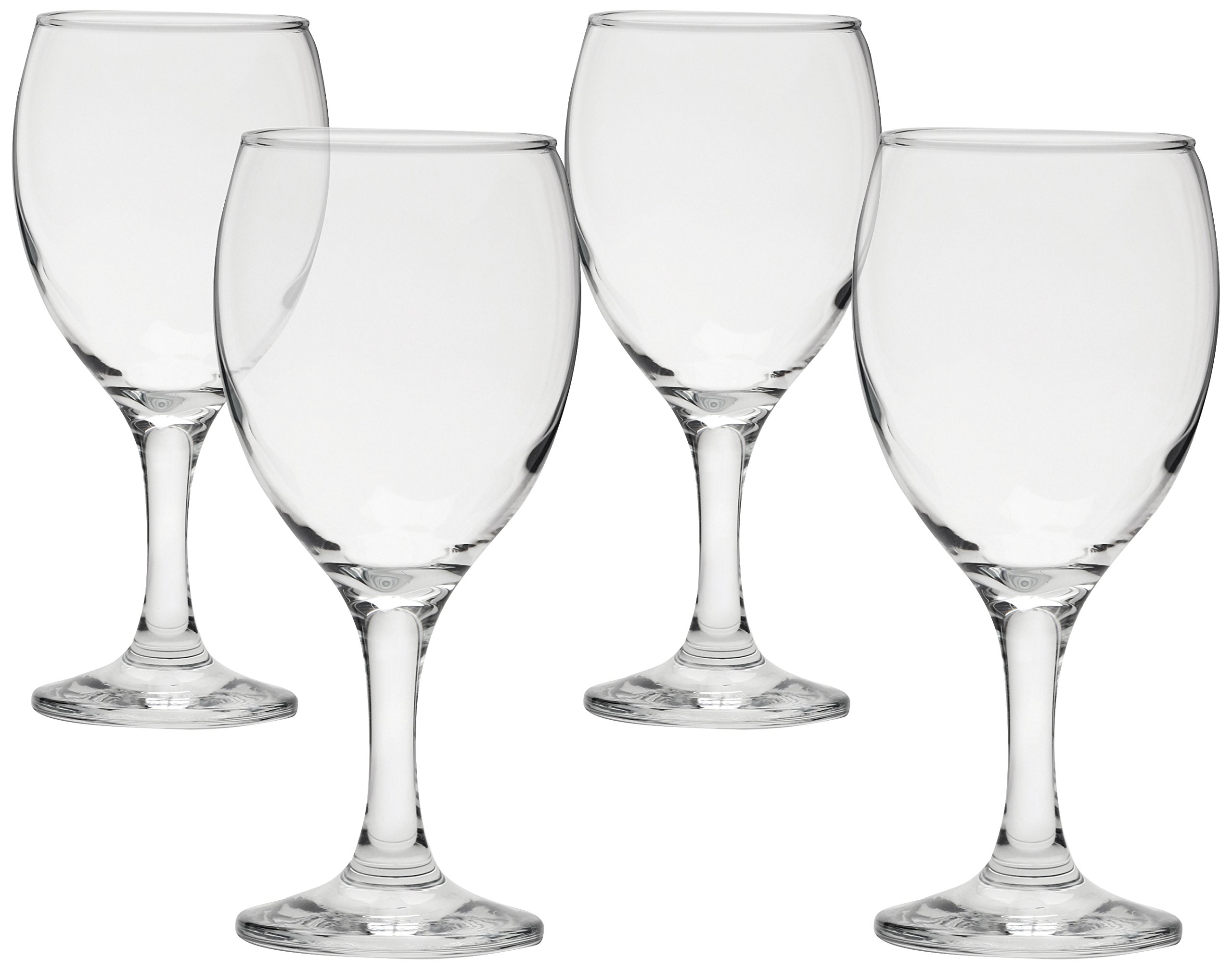 CirclewareVine Wine Glasses, Set of 4, 11 oz, Clear