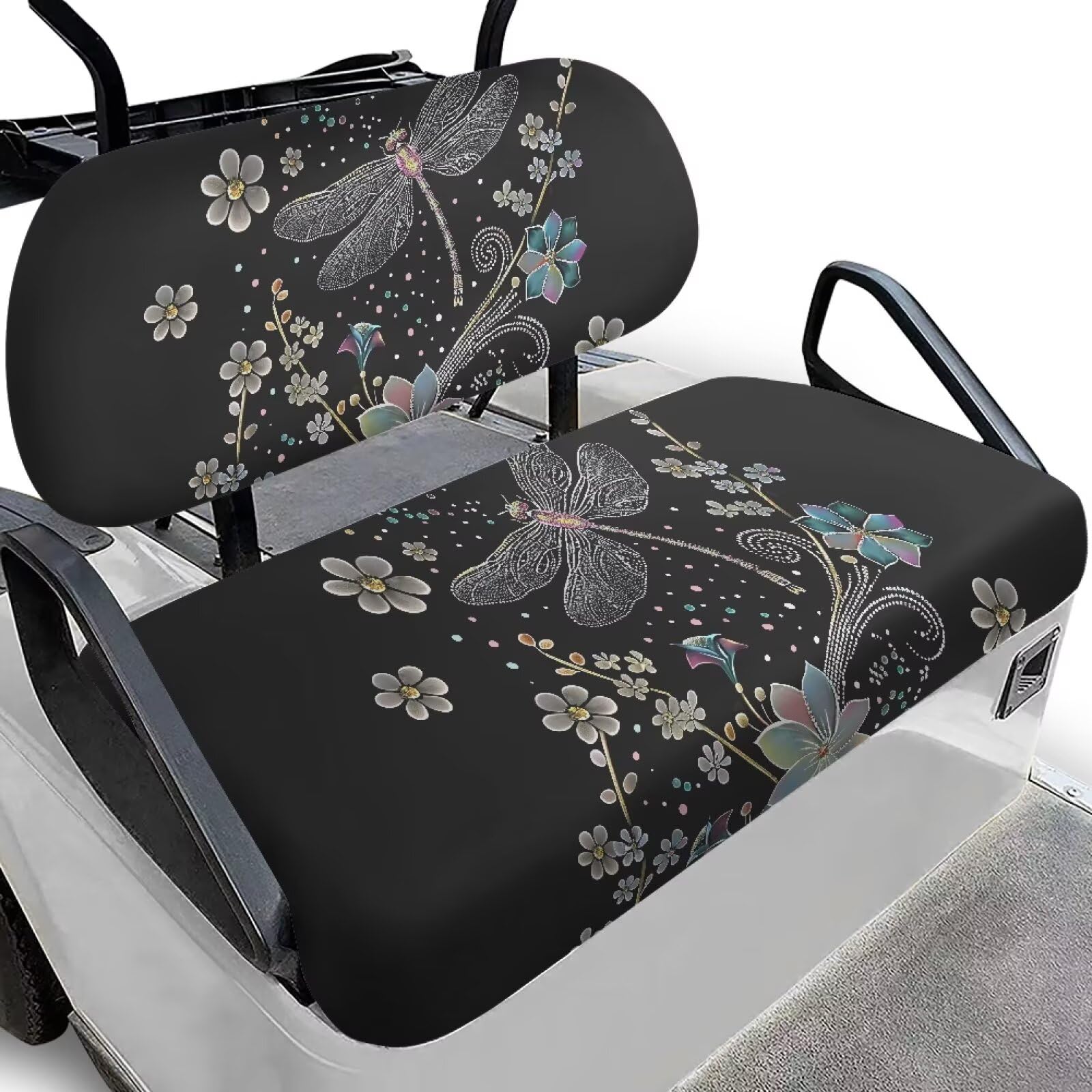 Renewold Golf Cart Seat Cover Golf Cart Backrest Cover 2 Pieces Set 2 Passenger Seat Towel Blanket Accessories