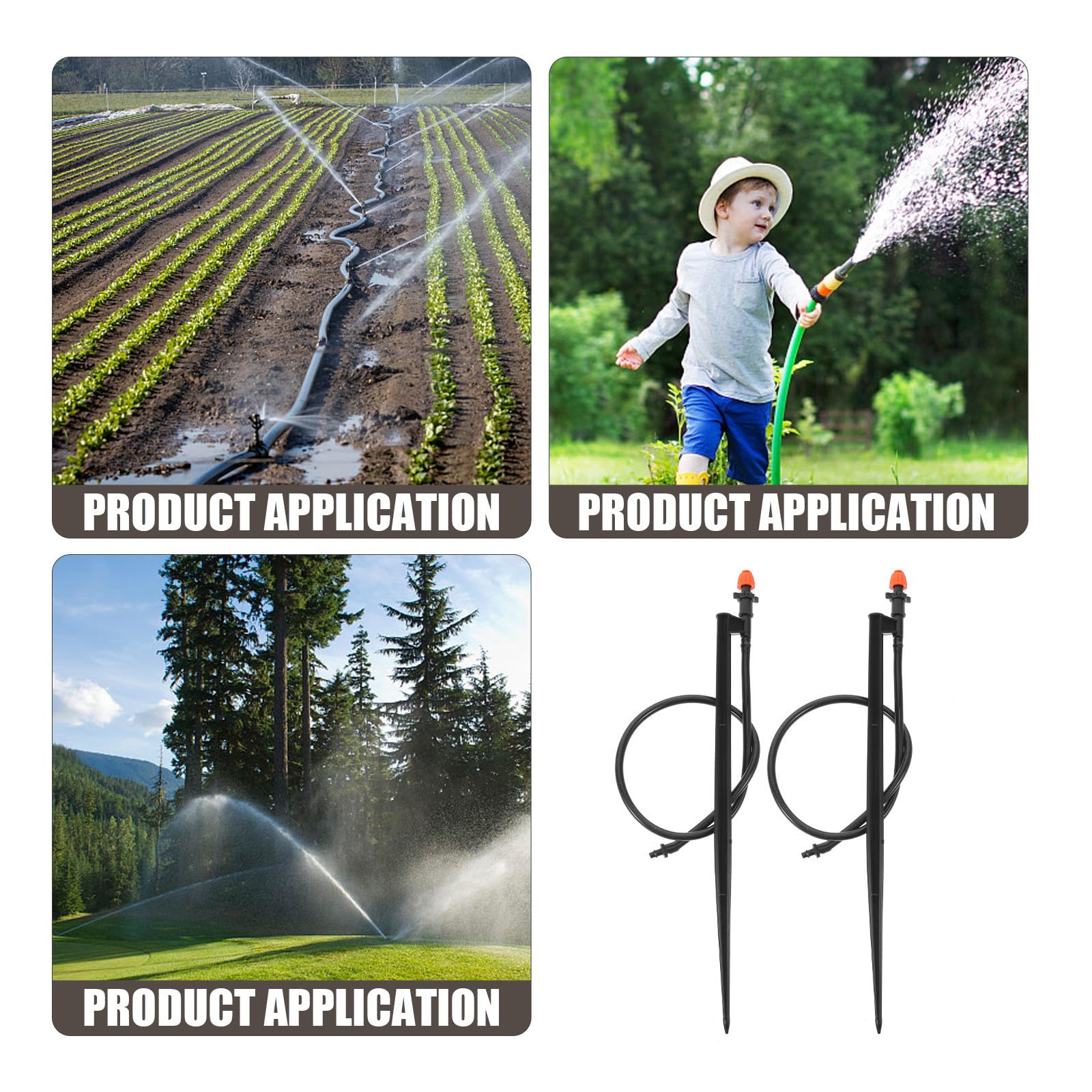 Testina Irrigazione a Goccia 25 Pezzi 180° con Supporto