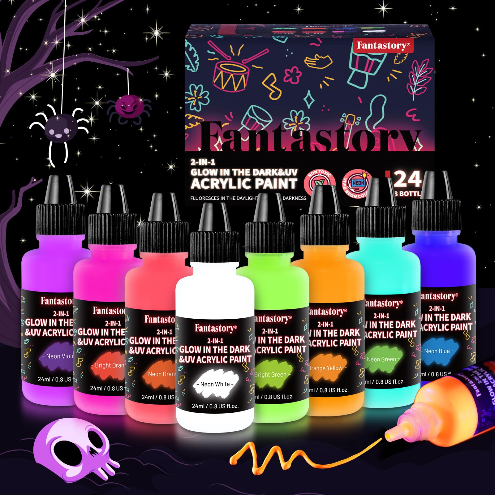 LASCAUX NEON ACRYL 85ML WHITE | Van Beek Art Supplies