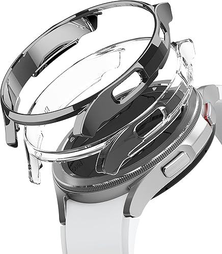 Ringke Carcasa delgada 2 unidades compatible con Galaxy Watch 4 Classic de 1.654in, Watch 4 Bisel Solo marco Cubierta rígida de policarbonato