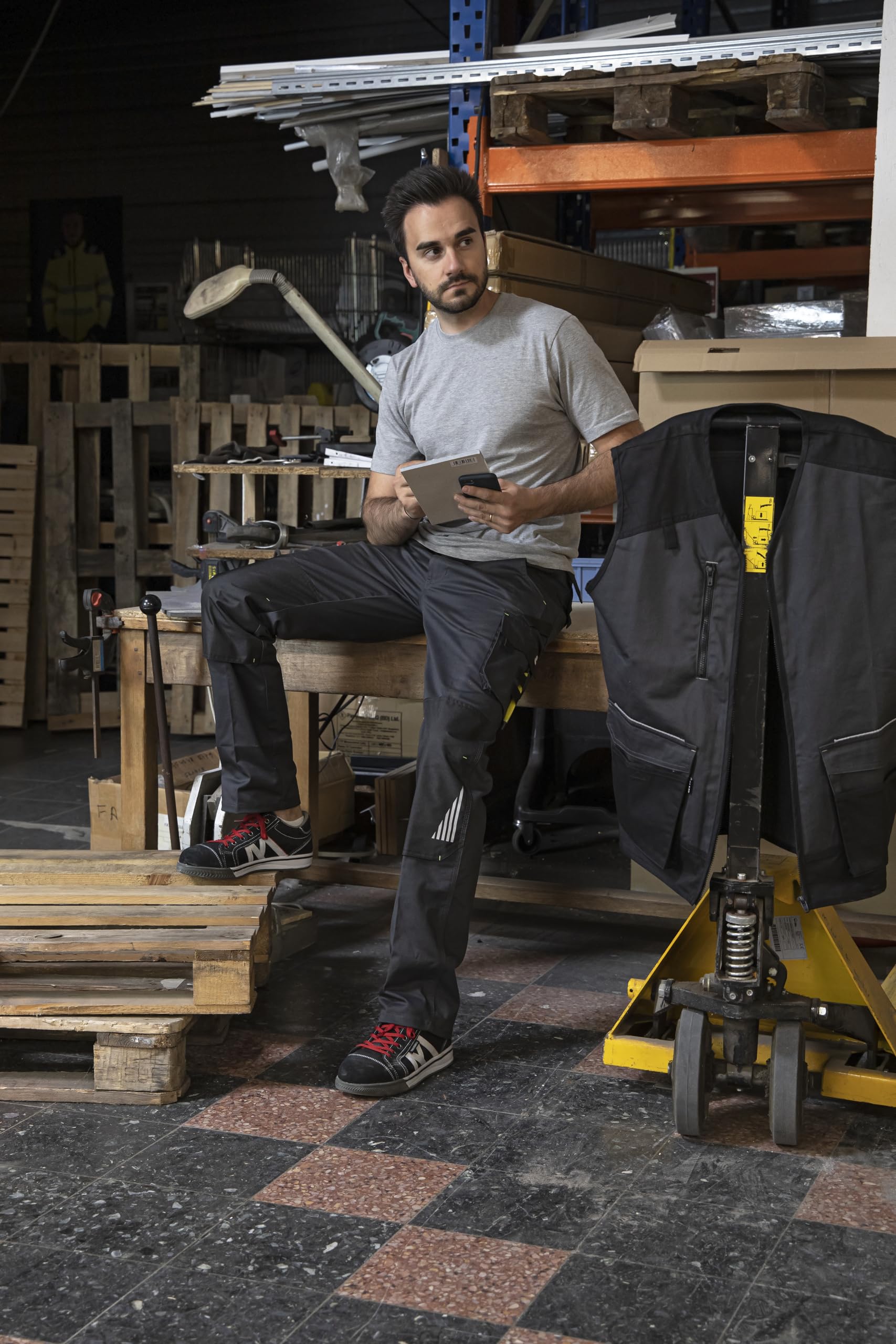 LMA Pantalon de Travail Multipoches Stretch VULCAIN