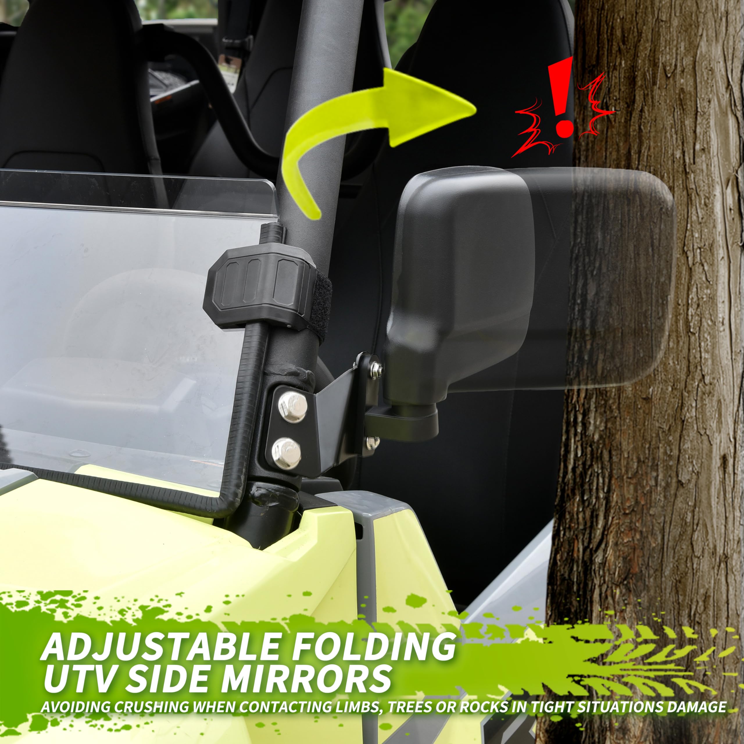 Amazon.com: UTVSXPERT Adjustable Wider Rearview Side Mirrors for