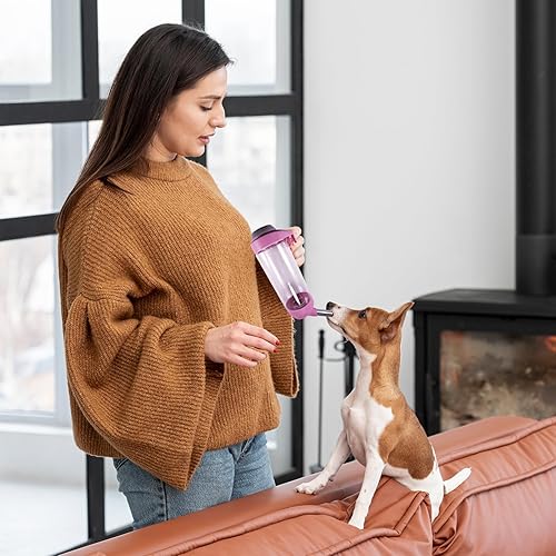 Miniatura 7 de Dispensador de botellas de agua para perros  Dispensador de agua para perreras sin goteo y botella de agua de jaula  Botella de agua fácil de usar