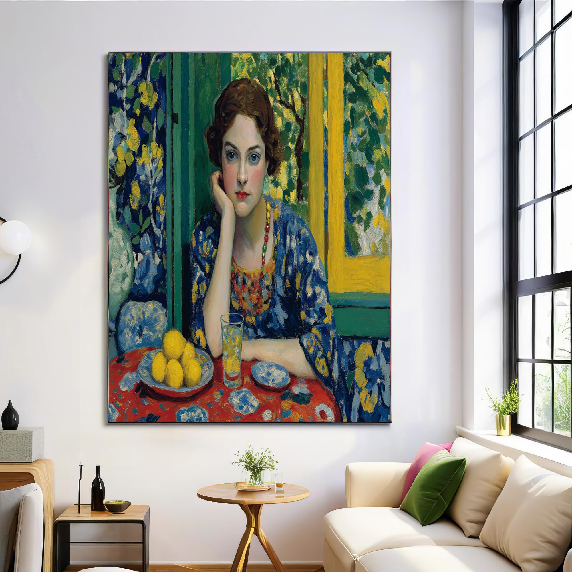 Tableau Decoration Murale Vert pour Murs Vides Chambre - 8