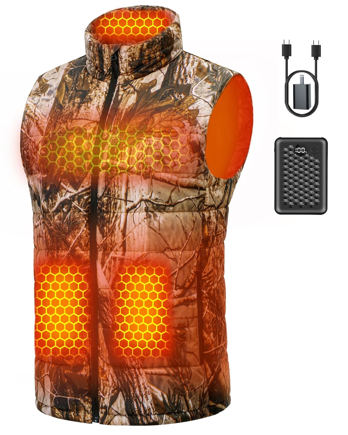 Wulcea Graphene Heated Vest For Men 7 4V Fast Charge Large Capacity Battery