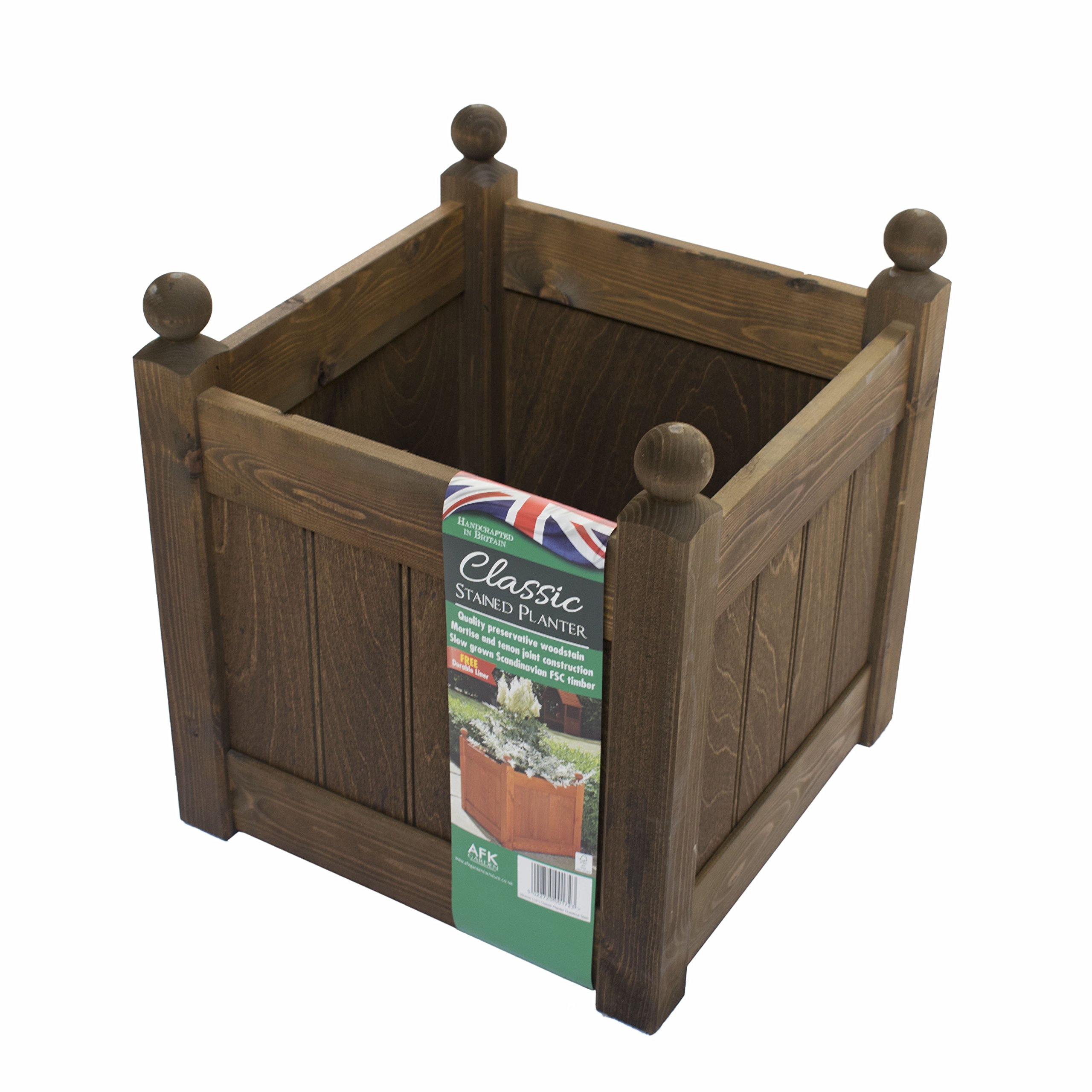 Direct Global Trading Classic Planter Chestnut stain(15")