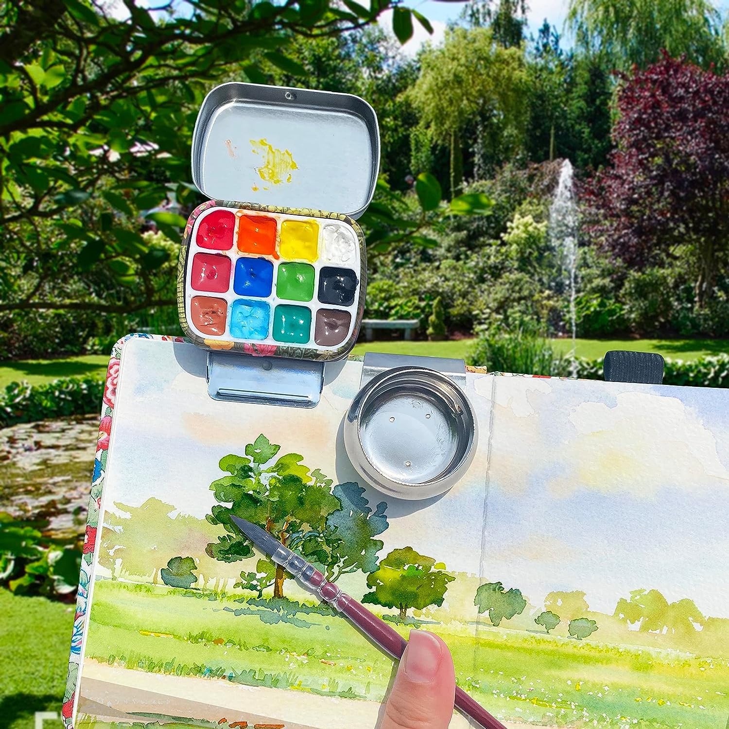 Palette D'aquarelle Vide, Palette De Peinture Videavec 52 Demi