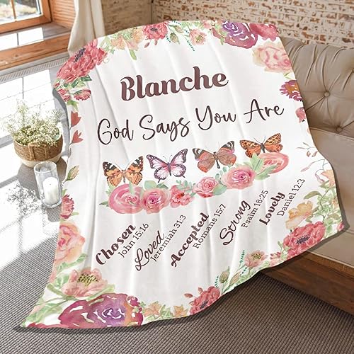 Manta bíblica personalizada, regalos bíblicos personalizados, manta de franela suave personalizada de 40 x 30 pulgadas para mascotas