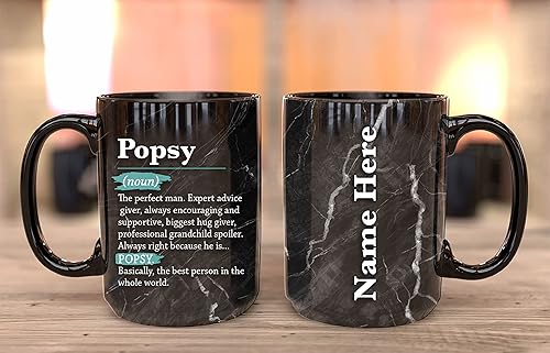 Miniatura 2 de PREZZY Taza personalizada con definición de popsy, regalo divertido para el Día del Padre para hombres de hija, hijo, niños, la mejor amapola del