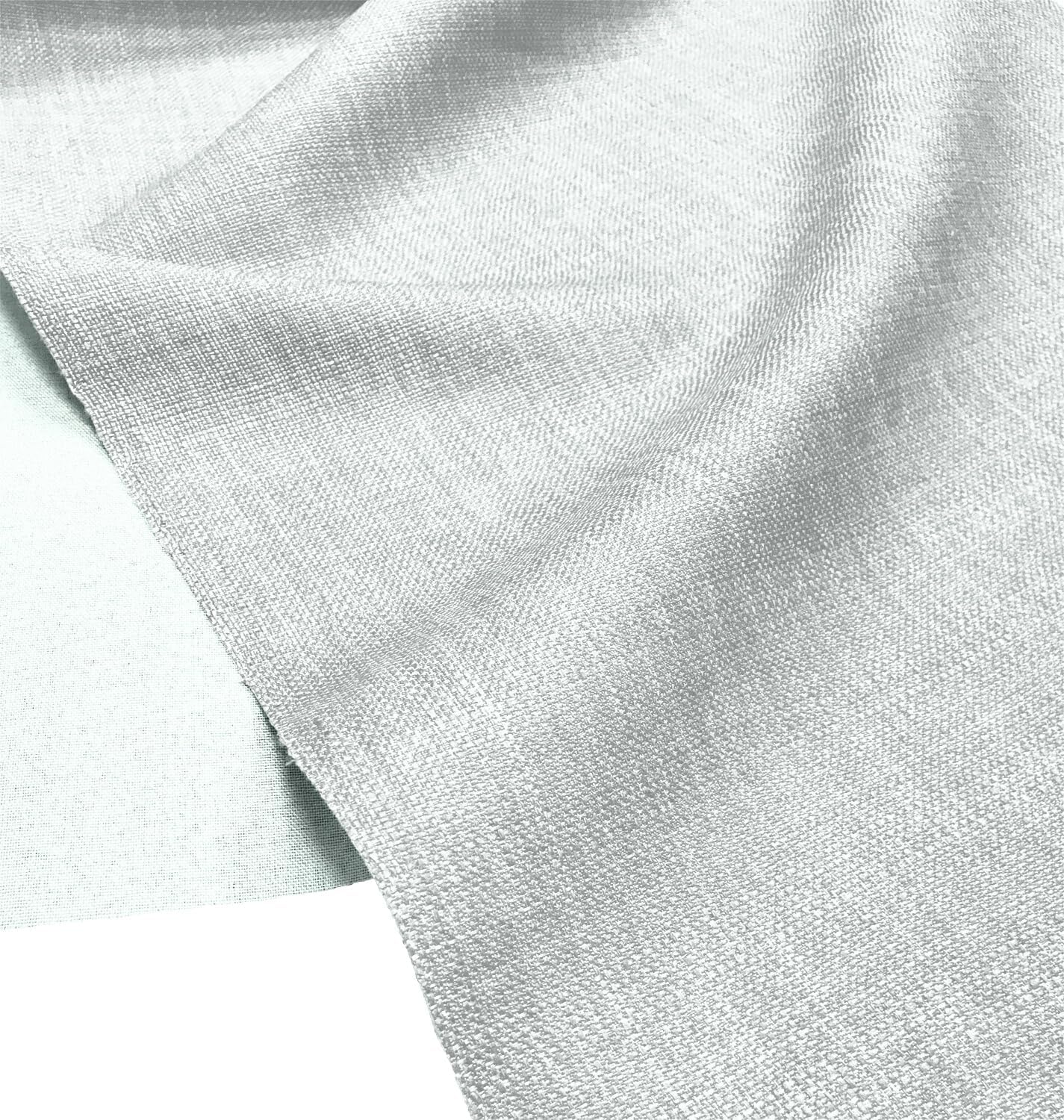 Soft Plain Linen Look Fabric Curtains Bag Designer Clothing Material Dressmaking Upholstery 145cm Wide - 5 Meters 500cm x 145cm Ice Green