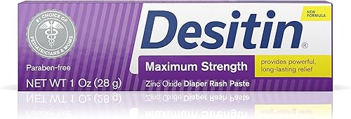 Desitin Maximum Strength - Crema para dermatitis de pañales para bebés con 40 óxido de zinc tamaño de viaje 1 onza