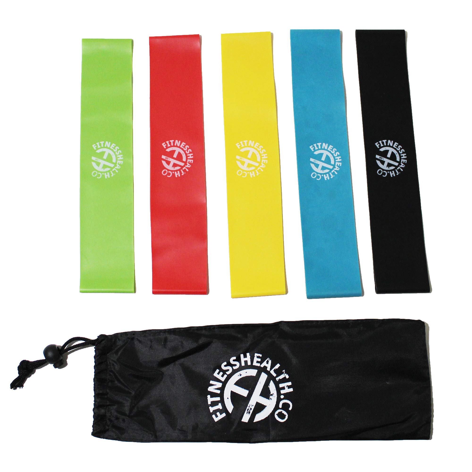 FH Exercise Bands with Handles, Strength Training Resistance Loop Bands Light/Medium/Heavy Elastic Stretch Tubes Cords For Fitness Workout Home Gym Training for Men/Women (Loop Band Set)