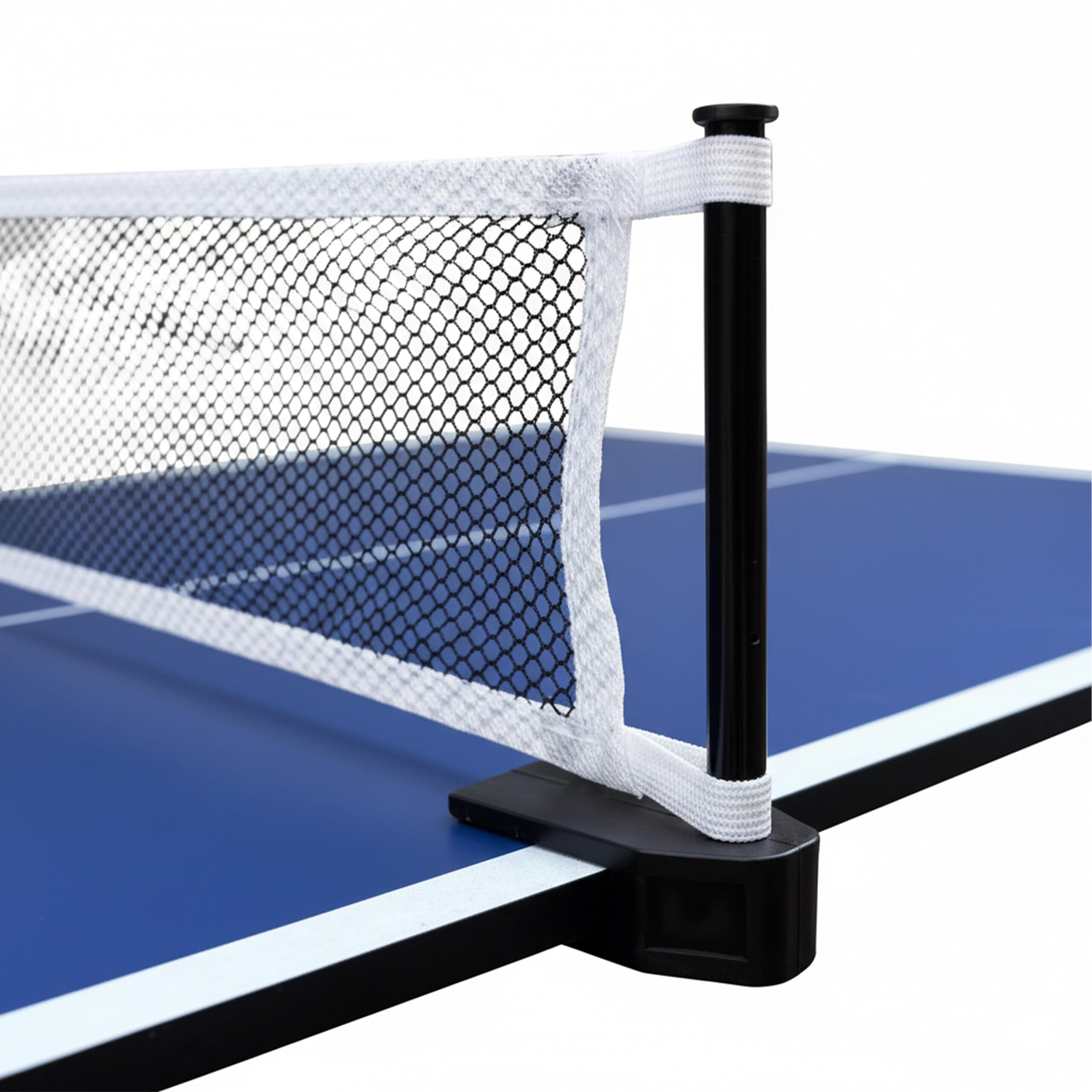 Relaxdays Mini Table de ping-Pong Pliable, pour l'intérieur, Peu encombrante, (H x l x P) : 76 x 88 x 48 cm, MDF et Acier, Bleue