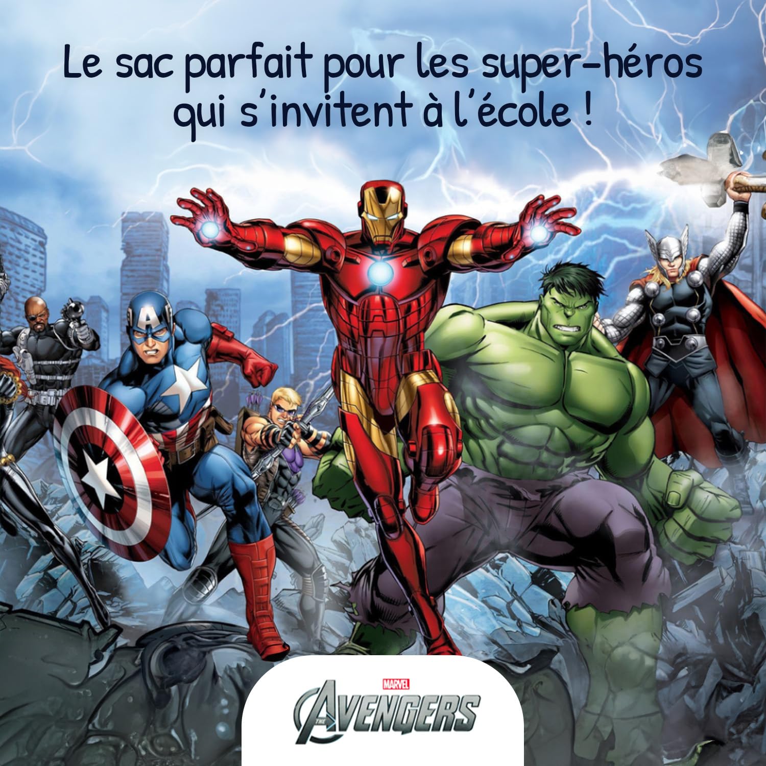 Bagtrotter Avengers - Cartable Scolaire à roulettes 38 cm