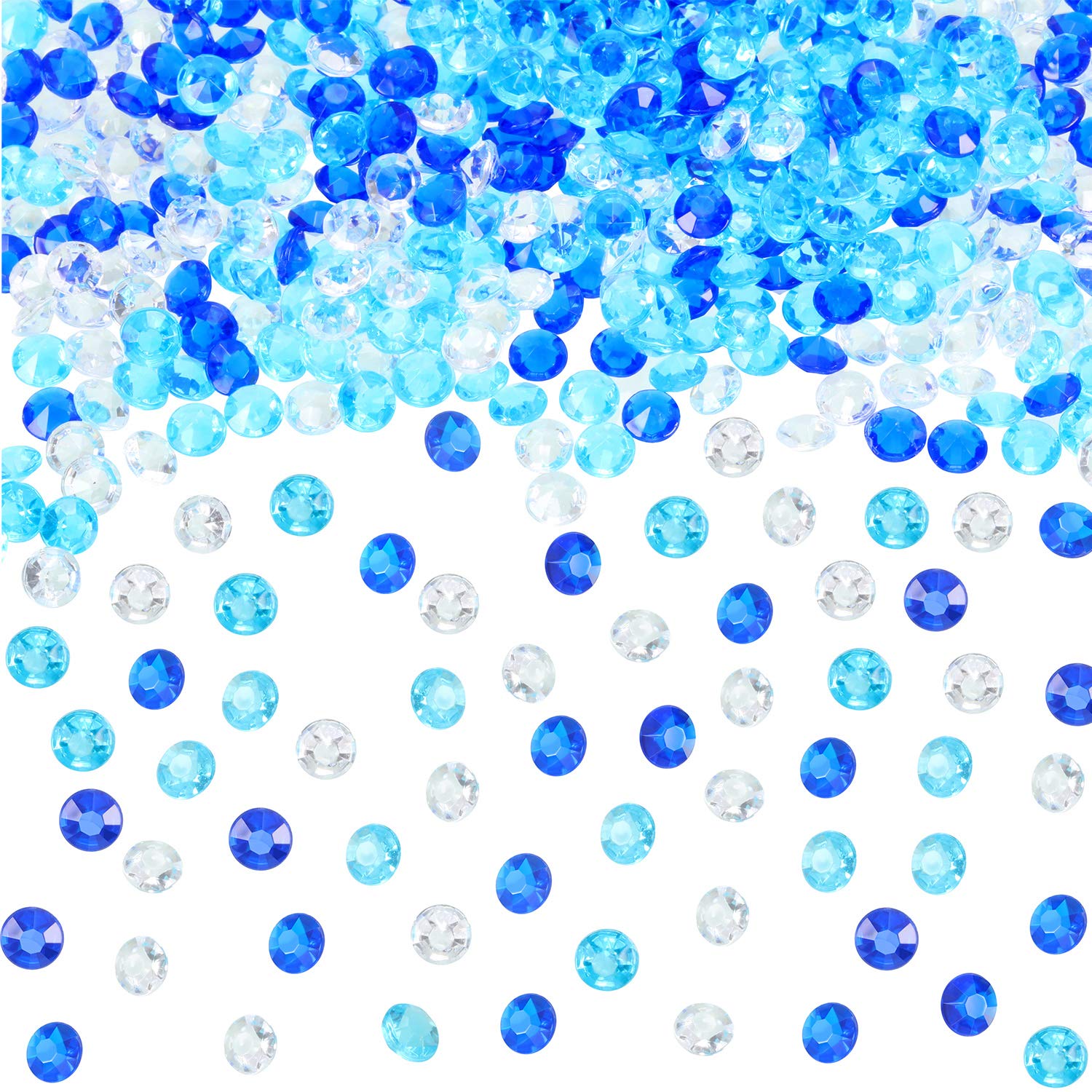 5000 Cristaux Acrylique Diamants Bleus - Tailles 3mm, 6mm, 10mm, Pour Décorations De Table, Mariage, Vase, Bricolage - 2