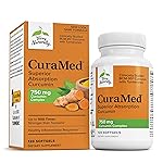 Terry Naturally CuraMed 750 mg - Antioxidant Supplement for Brain & Heart Health Support - Supplement with High-Potency Curcumin Complex - Kidney, Liver & Immune Health Support - 120 Softgels (1 Pack)