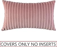 Vista 278 de UGASA - Juego de 2 fundas de almohada de terciopelo a rayas, funda decorativa para cojín con cremallera oculta para el hogar, sofá, dormitorio
