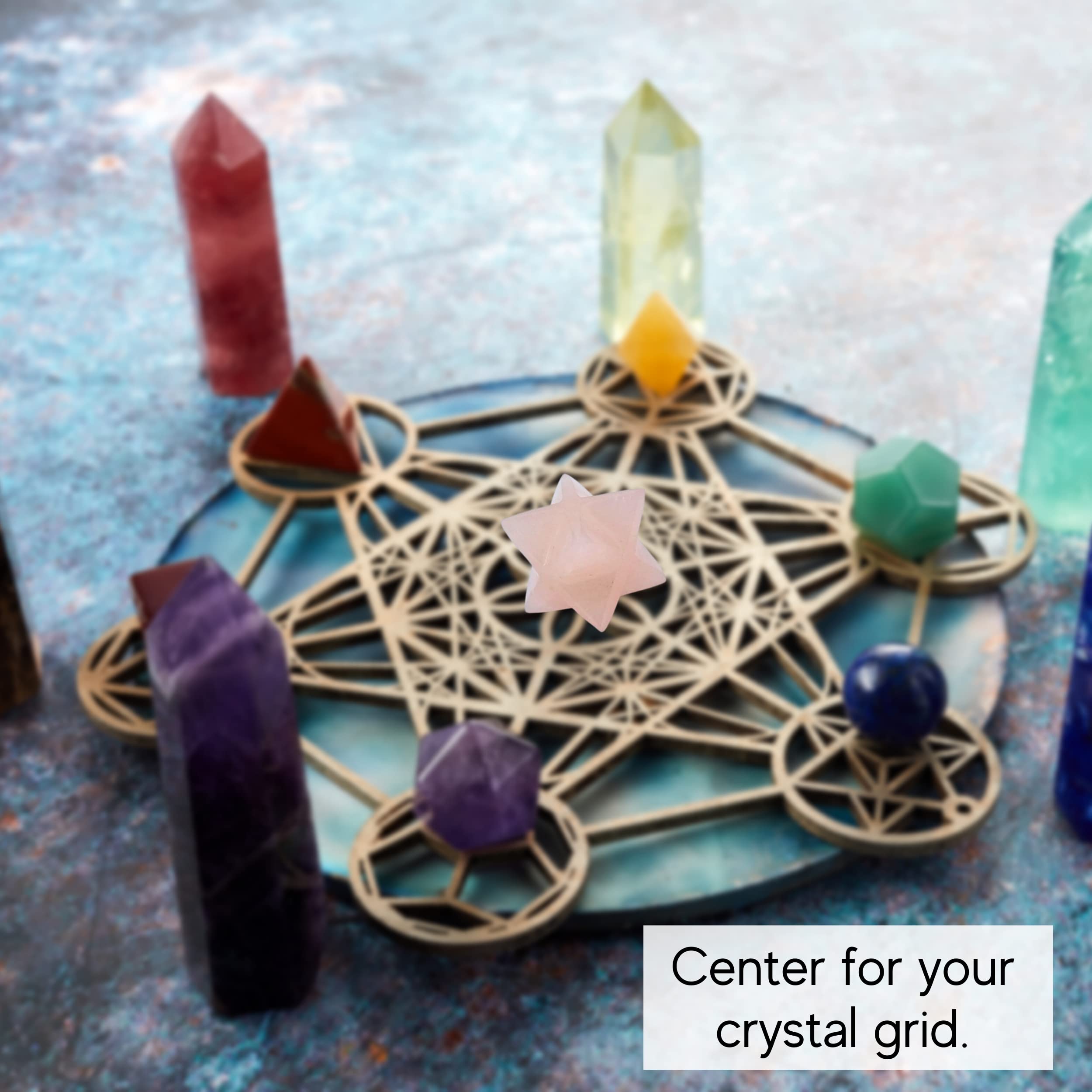 Amazon.com: Amazing Gemstone Rose Quartz Merkaba Crystal - 1