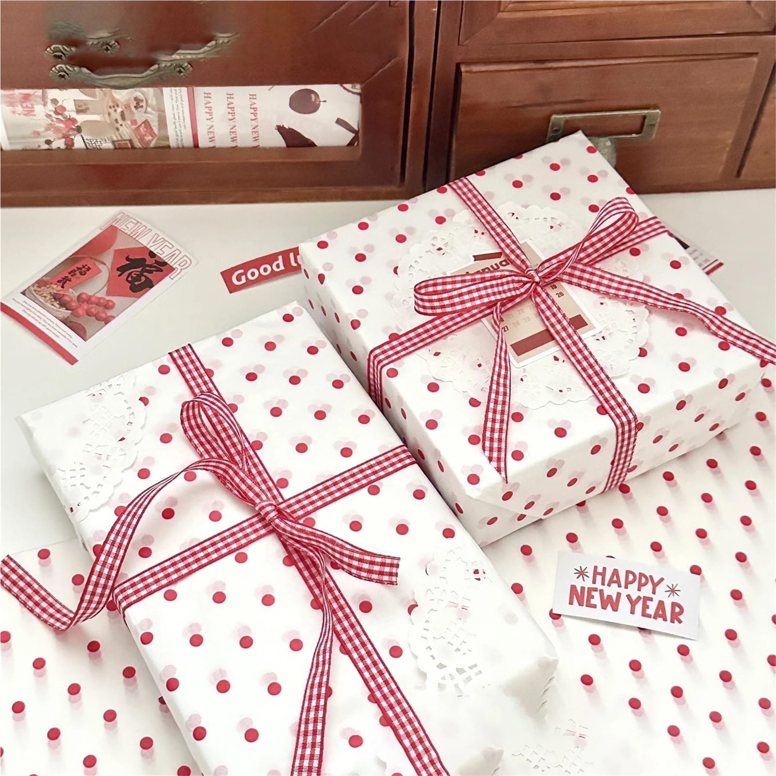 Papel Fino Estampado Envoltorio de papel amasado a mano