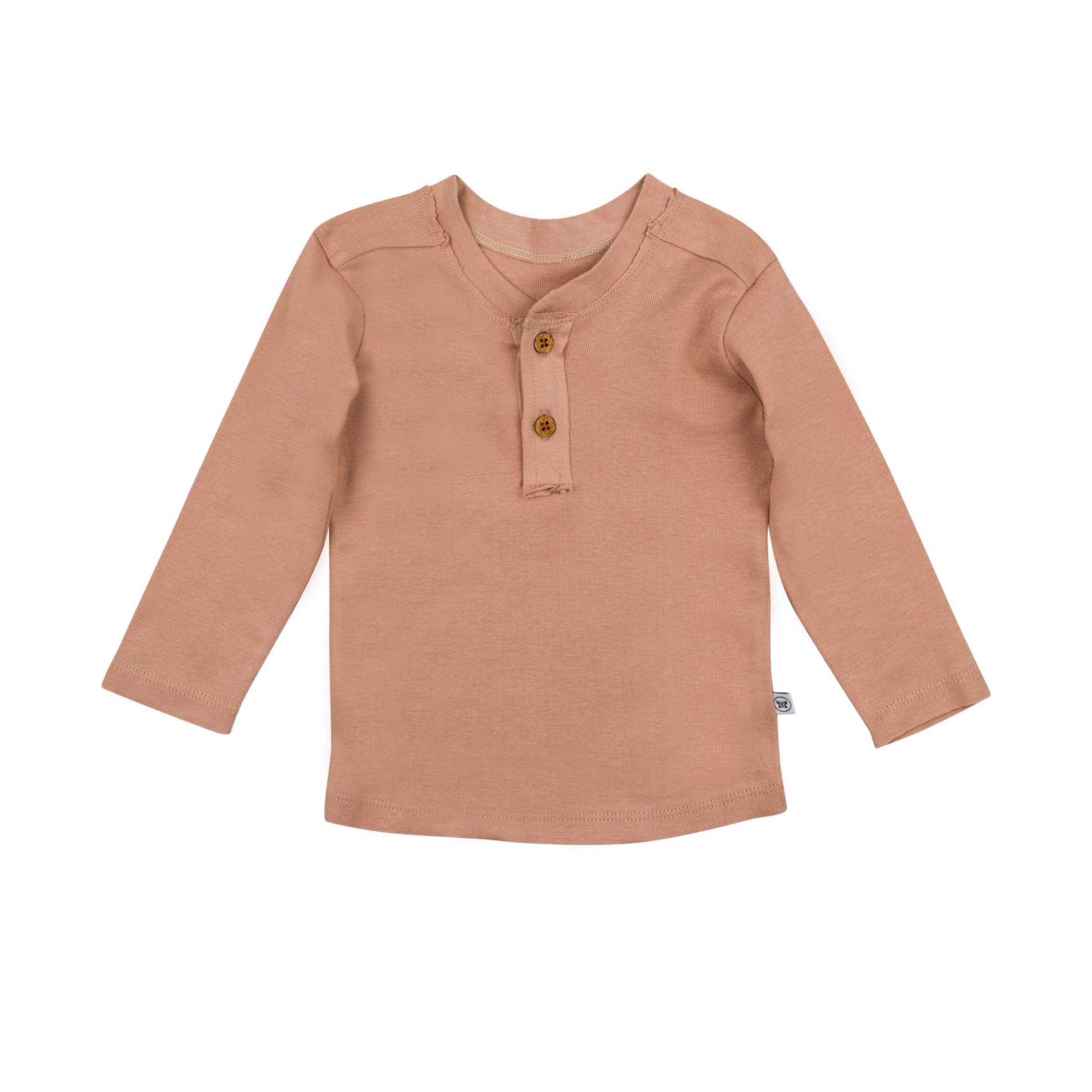The Honest Company Dziecięca koszulka Henley z bawełny organicznej z długim rękawem, Roebuck, 0-3 Miesiące