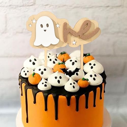 Miniatura 4 de Decoración de madera de fantasma de Halloween para tartas  Decoración de pastel de fiesta de cumpleaños temática espeluznante  Decoración de