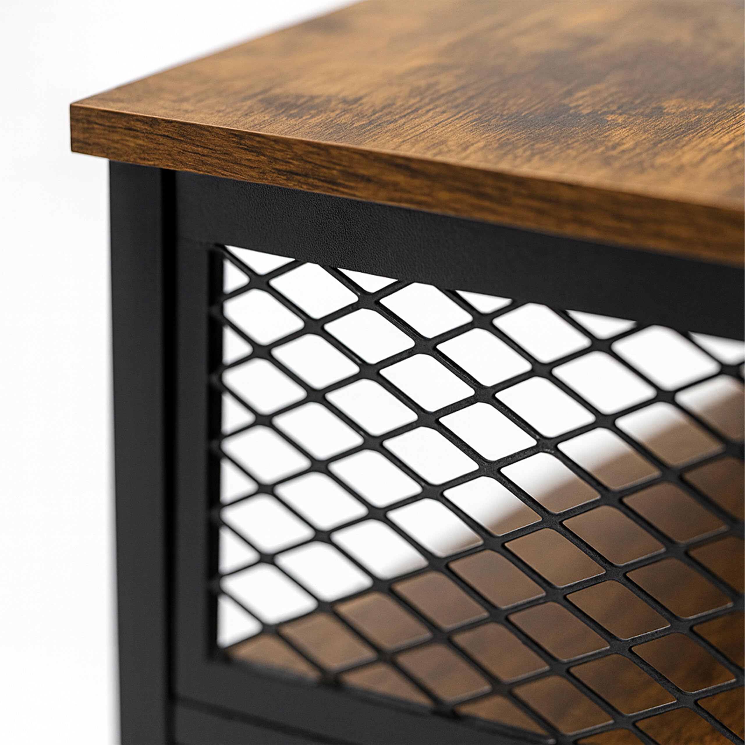 Relaxdays Armadio da Cucina con Ante in Vetro, HLP: 75 x 110 x 33 cm, credenza, Stile Industriale