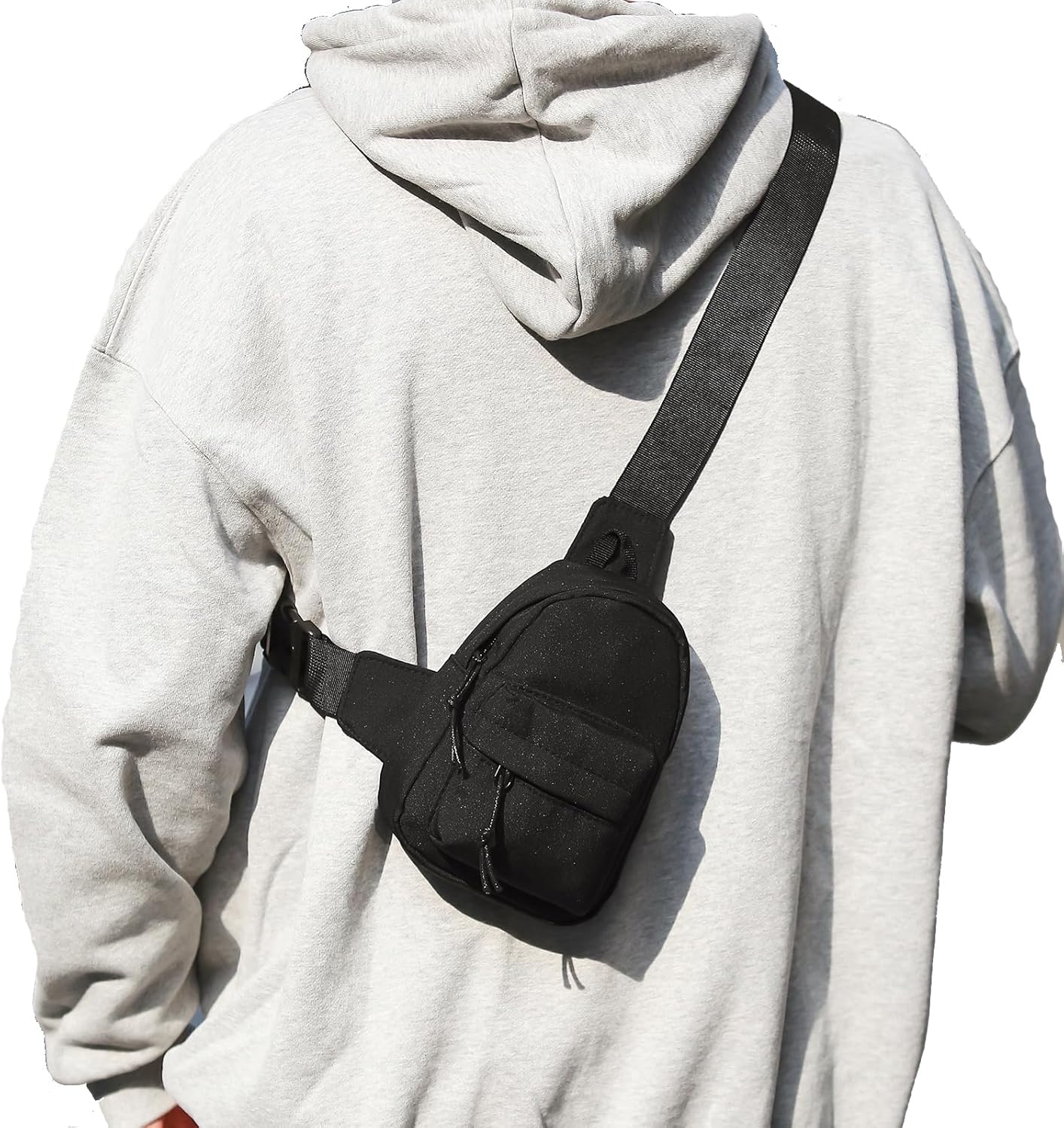 Peicees Small Crossbody Bag Purse For Men Womens Mini Sling Bag Chest Backpack Phone Holder Water-Resistant