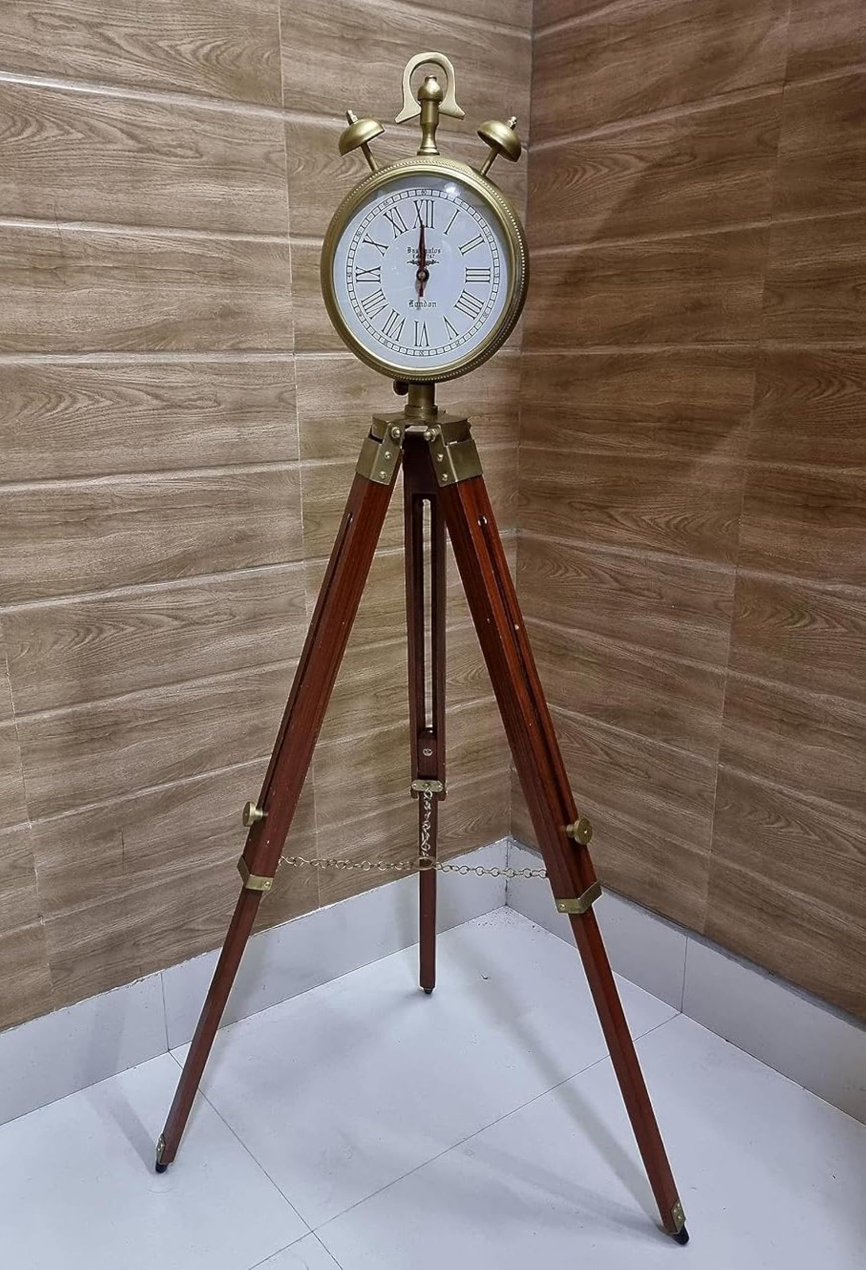 Moderne Standuhr, Vintage-Stil, Holzstativ, Standuhr, Eckständer, Schlafzimmer, Wohnzimmer, Bodenuhr, dekorative Uhr