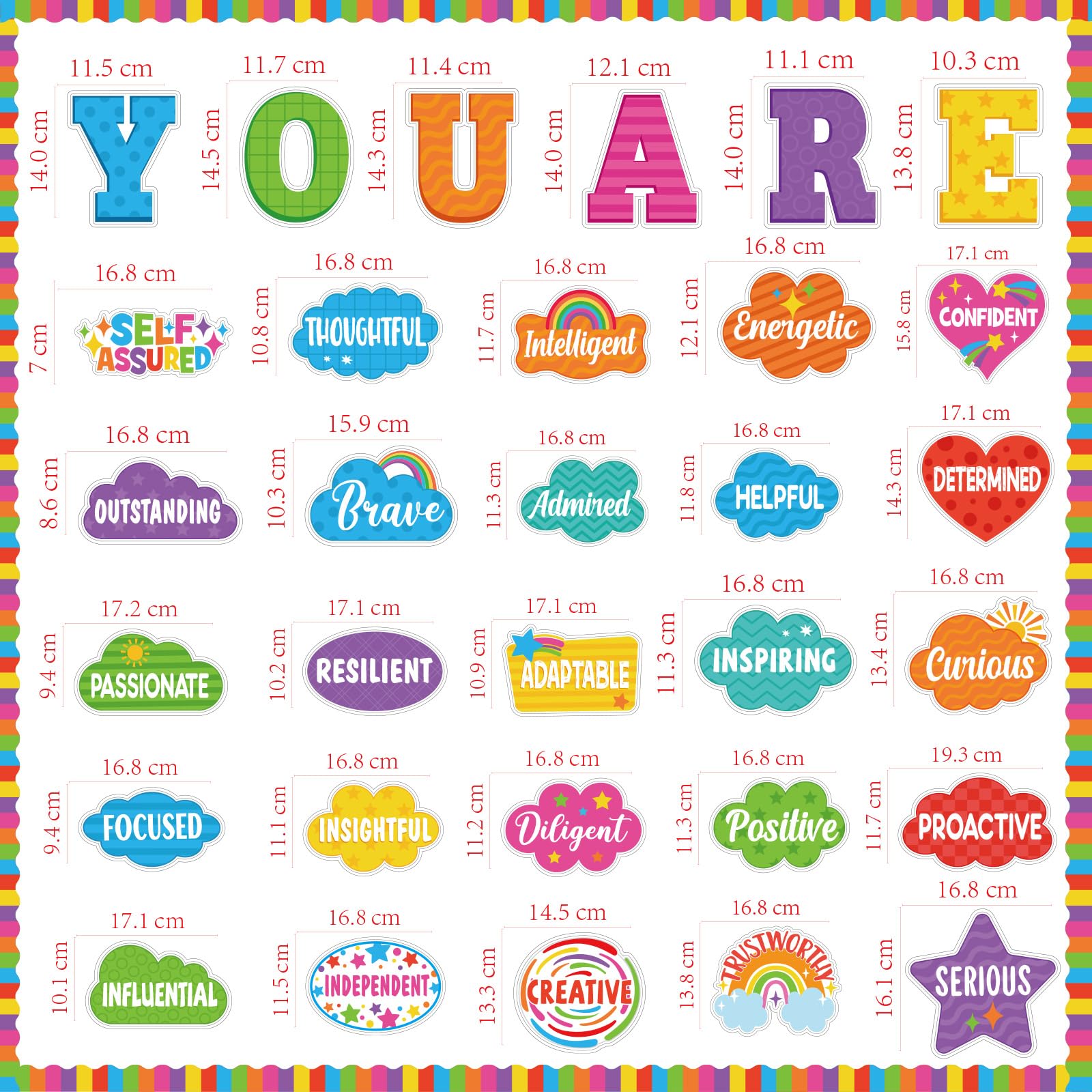 Snapklik.com : Funrous Affirmation Station Bulletin Board Set ...