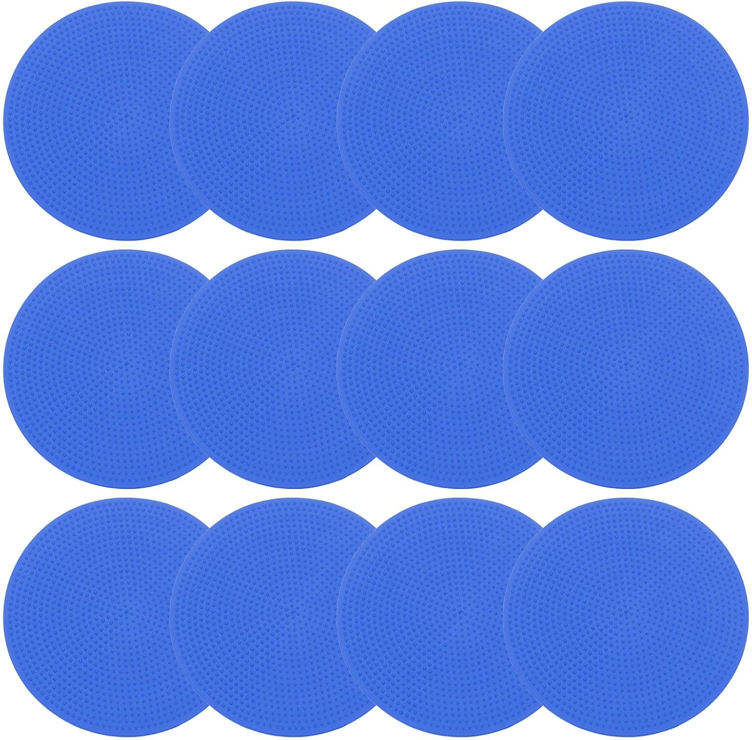 PATIKIL 9 Inch Poly Spot Markers, 12Pcs Non Slip Rubber Floor Dots with Storage Bag Flat Agility Cones for Sports Training Basketball Football