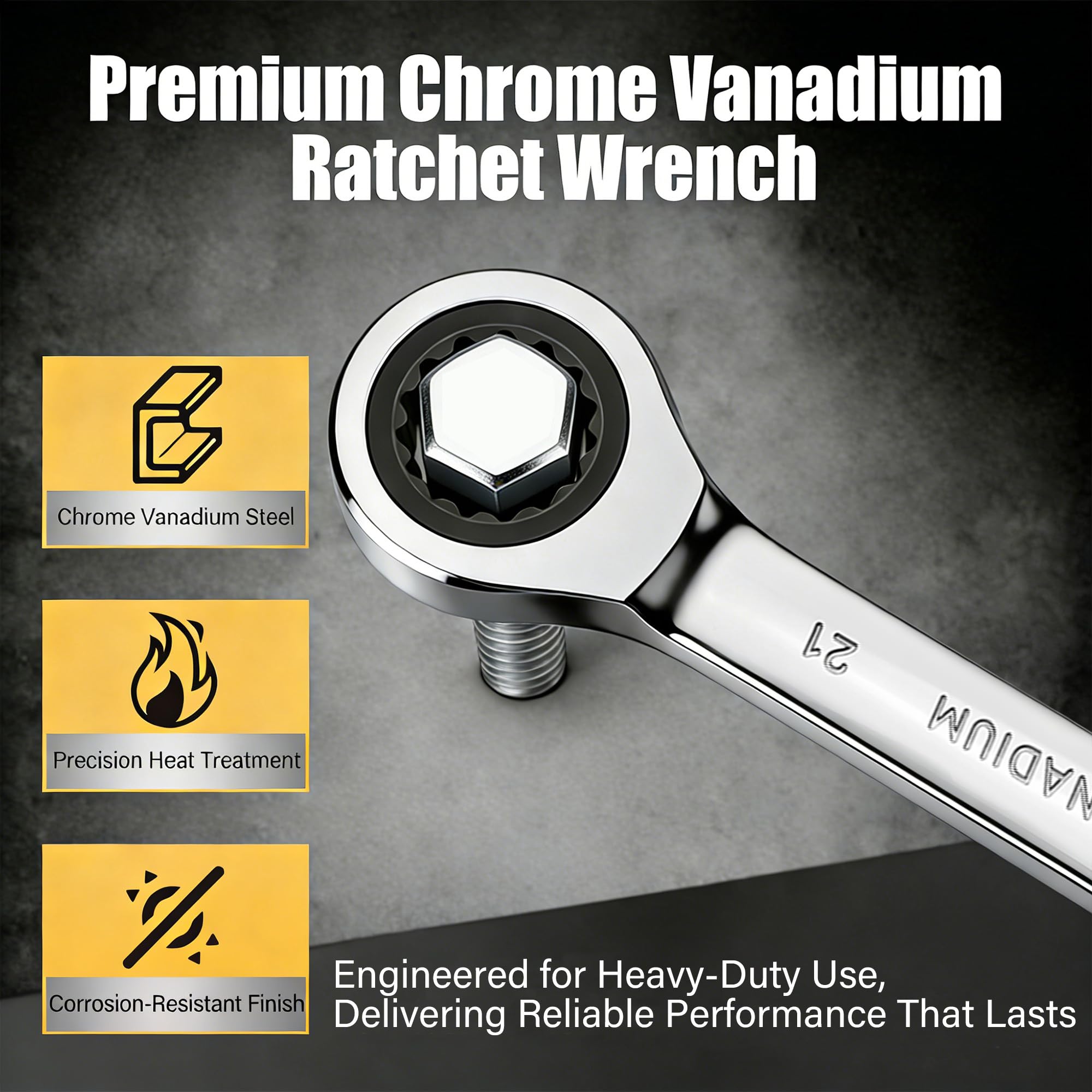 16-Piece Metric Ratchet Wrench Set - AutoViteX -4