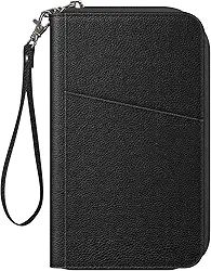 Carteira para passaporte familiar, organizador de documentos de viagem com bloqueio de RFID, bolsa clutch para cartões de crédito, capa para mulheres e homens