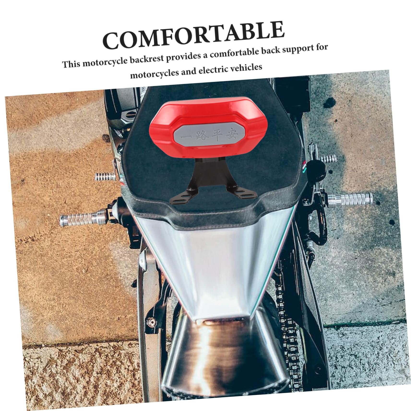 Cuscino Schienale per Bicicletta Elettrica e Moto, Rosso | Metallo e Plastica, 1 Pezzo, Stabile, Texture Robusta per Uso Posteriore