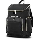 Samsonite Mobile Solutions 2 Deluxe Backpack, Laptop & Tablet Backpack with Padded Compartments, Front Zippered Pocket with Organizer, Water Bottle Pockets, StackIt™ Strap, Work & Travel Bag - Black