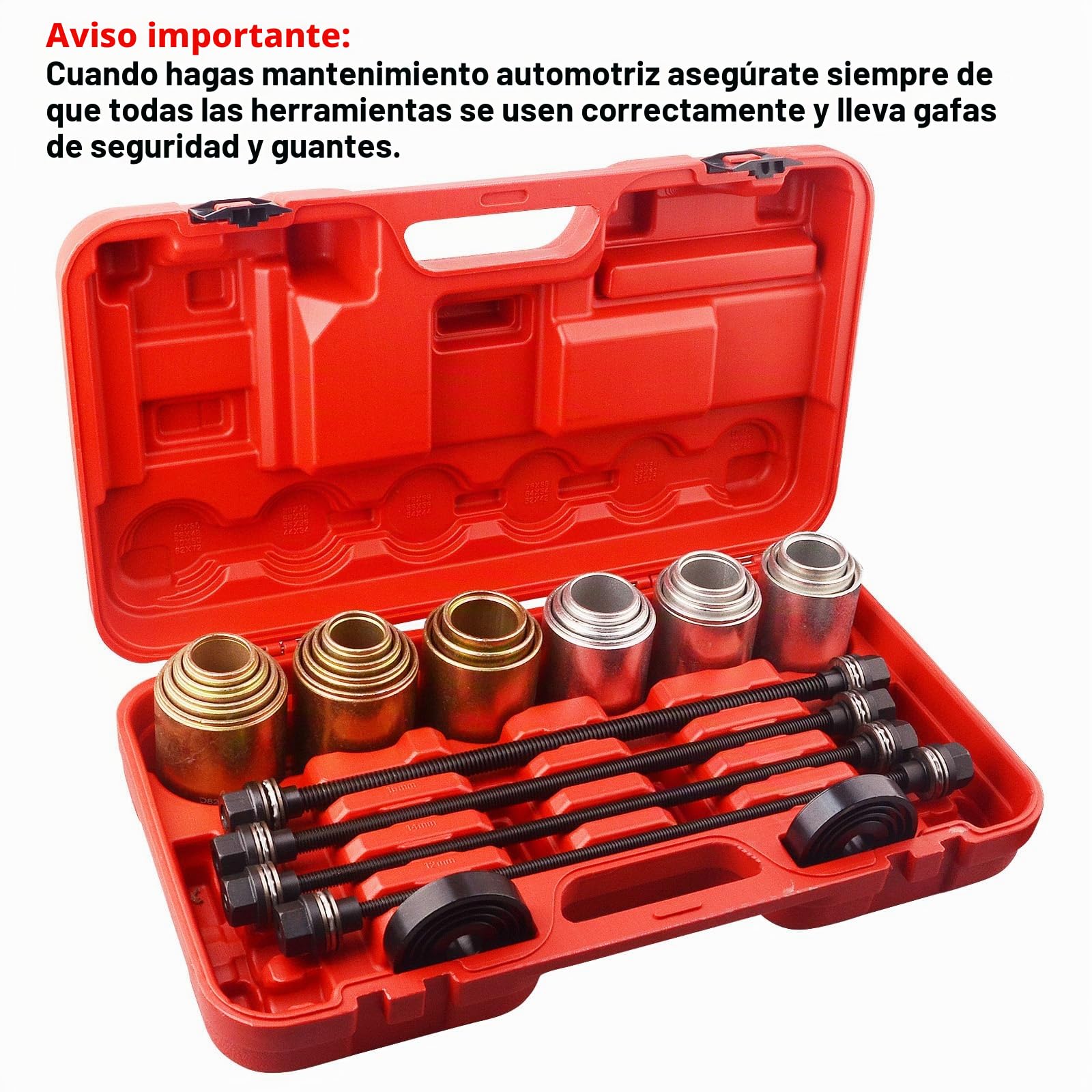 DAYUAN YT-1097 Juego Universal de Manguitos de Presión y Extracción para Montaje y Desmontaje de Cojinetes, Bujes y Retenes, Kit de Herramientas de Garaje, Negro