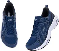 Tênis de corrida masculino atlético com bico largo, fascite plantar, suporte de arco, tênis ortopédico, tênis de caminhada, tênis sem cadarço EUA 40-13, Azul-escuro, 10 Wide